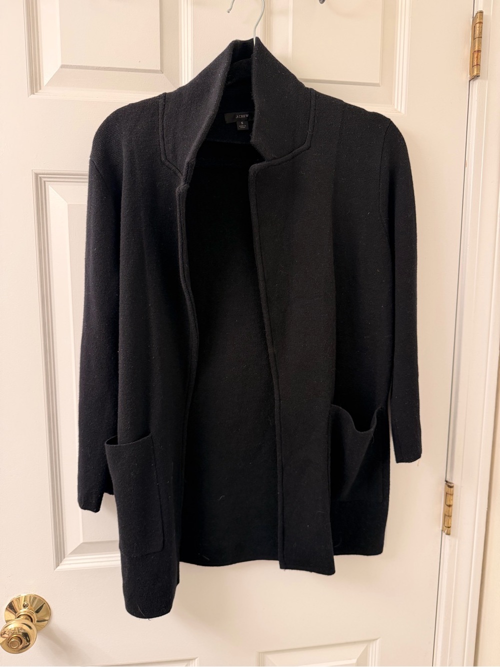 J Crew Black Open-Front Women's Sweater Cardigan